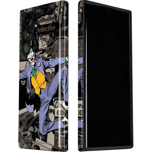 DC Comics The Joker Vintage Action pose pattern Galaxy S22 Ultra Pro Case