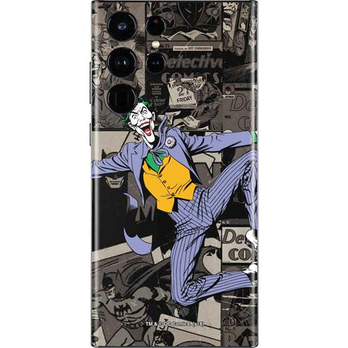 DC Comics The Joker Vintage Action pose pattern Galaxy S22 Ultra Skin