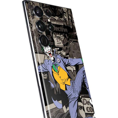 DC Comics The Joker Vintage Action pose pattern Galaxy S22 Ultra Skin