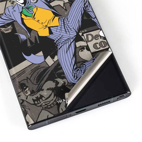 DC Comics The Joker Vintage Action pose pattern Galaxy S22 Ultra Skin