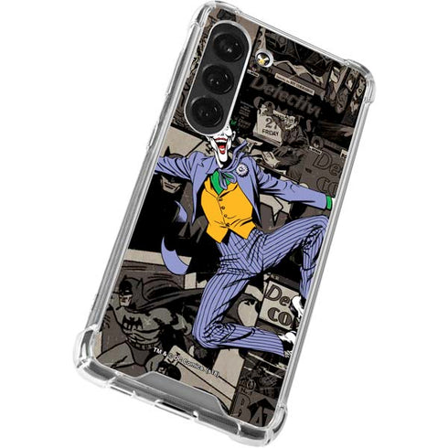 DC Comics The Joker Vintage Action pose pattern Galaxy S23 Clear Case