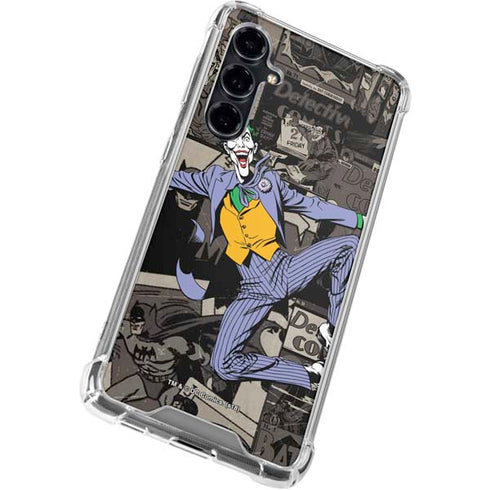 DC Comics The Joker Vintage Action pose pattern Galaxy S23 FE Clear Case