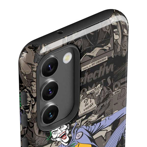 DC Comics The Joker Vintage Action pose pattern Galaxy S23 Plus Pro Case