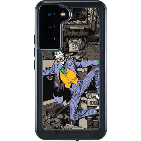 DC Comics The Joker Vintage Action pose pattern Galaxy S23 Plus Waterproof Case