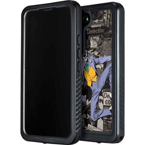 DC Comics The Joker Vintage Action pose pattern Galaxy S23 Plus Waterproof Case