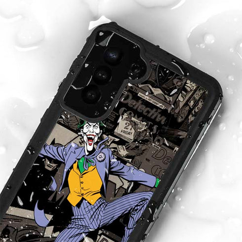 DC Comics The Joker Vintage Action pose pattern Galaxy S23 Plus Waterproof Case