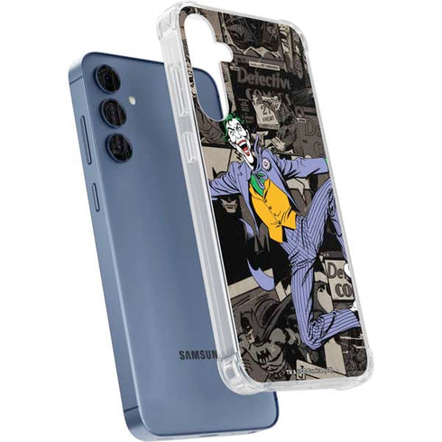 DC Comics The Joker Vintage Action pose pattern Galaxy S24 Clear Case
