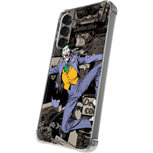 DC Comics The Joker Vintage Action pose pattern Galaxy S24 Plus Clear Case