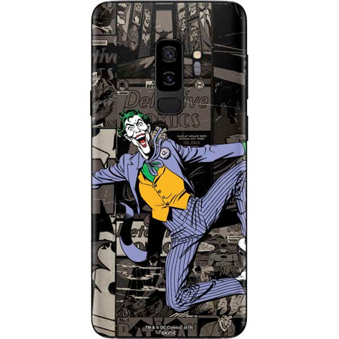 DC Comics The Joker Vintage Action pose pattern Galaxy S9 Plus Skin