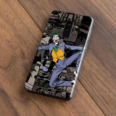 DC Comics The Joker Vintage Action pose pattern Galaxy S9 Plus Skin