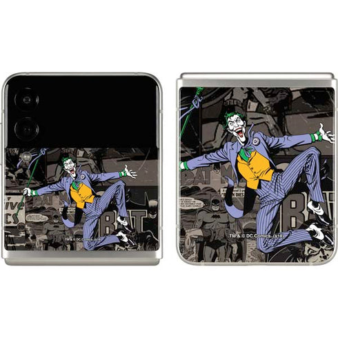 DC Comics The Joker Vintage Action pose pattern Galaxy Z Flip3 5G Skin