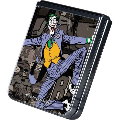 DC Comics The Joker Vintage Action pose pattern Galaxy Z Flip5 5G Skin