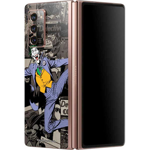 DC Comics The Joker Vintage Action pose pattern Galaxy Z Fold2 5G Skin