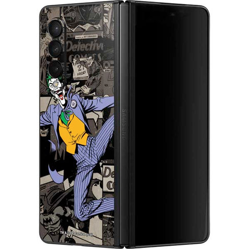 DC Comics The Joker Vintage Action pose pattern Galaxy Z Fold3 5G Skin