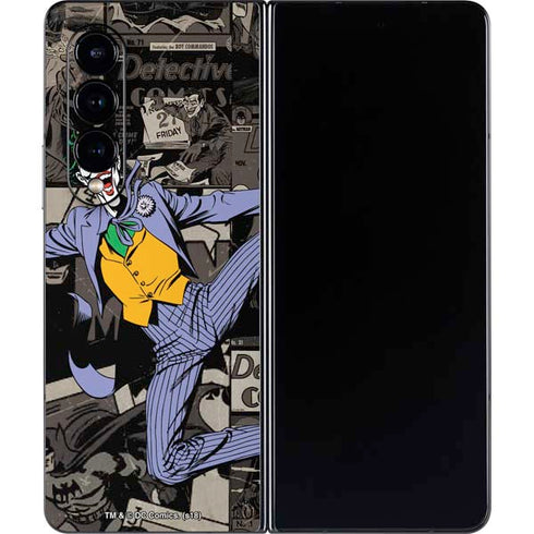 DC Comics The Joker Vintage Action pose pattern Galaxy Z Fold4 5G Skin