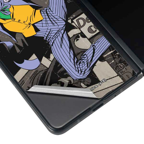 DC Comics The Joker Vintage Action pose pattern Galaxy Z Fold4 5G Skin