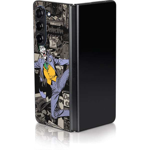 DC Comics The Joker Vintage Action pose pattern Galaxy Z Fold5 5G Skin