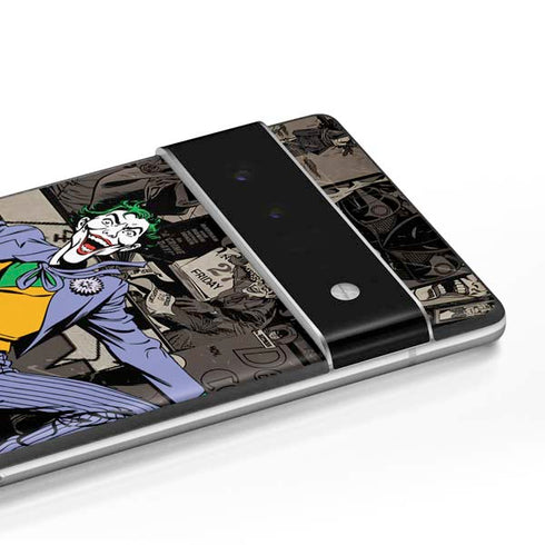 DC Comics The Joker Vintage Action pose pattern Google Pixel 6 Pro Skin