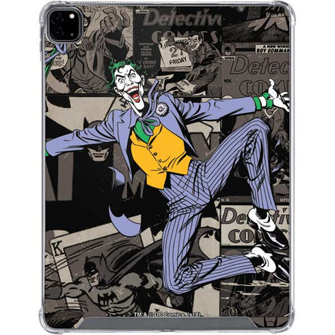 DC Comics The Joker Vintage Action pose pattern iPad Pro 12.9in (2020) Clear Case