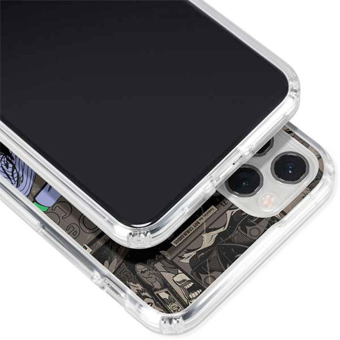 DC Comics The Joker Vintage Action pose pattern iPhone 11 Pro Clear Case