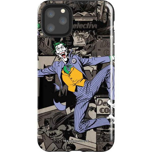 DC Comics The Joker Vintage Action pose pattern iPhone 11 Pro Max Impact Case