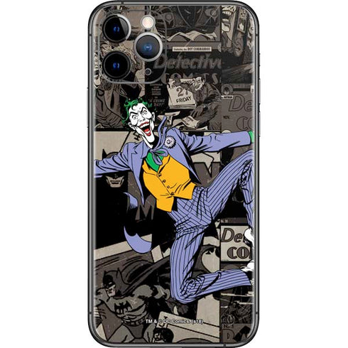 DC Comics The Joker Vintage Action pose pattern iPhone 11 Pro Skin