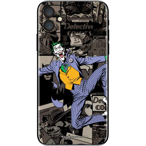 DC Comics The Joker Vintage Action pose pattern iPhone 11 Skin
