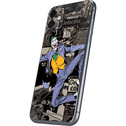 DC Comics The Joker Vintage Action pose pattern iPhone 11 Skin