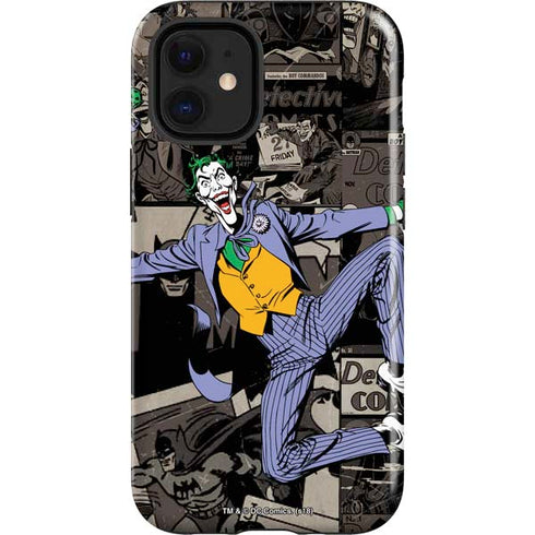 DC Comics The Joker Vintage Action pose pattern iPhone 12 Mini Impact Case