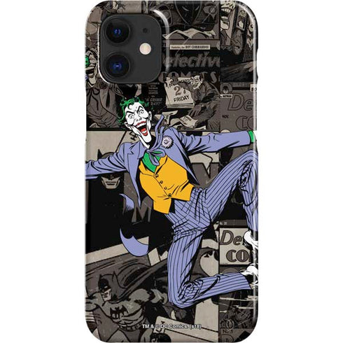 DC Comics The Joker Vintage Action pose pattern iPhone 12 Mini Lite Case
