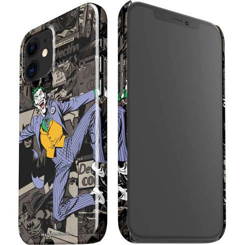 DC Comics The Joker Vintage Action pose pattern iPhone 12 Mini Lite Case