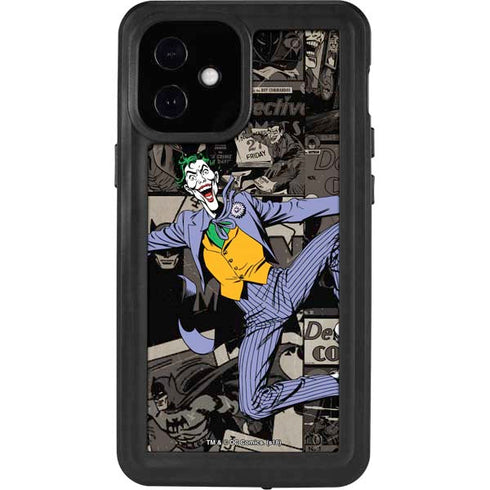 DC Comics The Joker Vintage Action pose pattern iPhone 12 Mini Waterproof Case