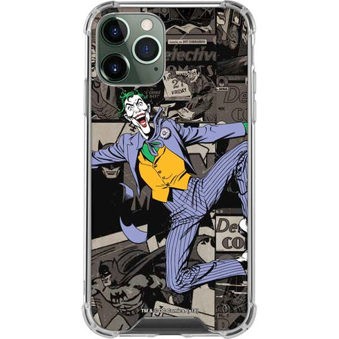 DC Comics The Joker Vintage Action pose pattern iPhone 12 Pro Clear Case