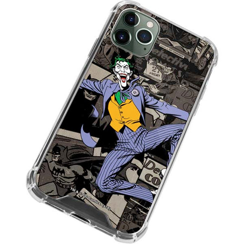 DC Comics The Joker Vintage Action pose pattern iPhone 12 Pro Clear Case