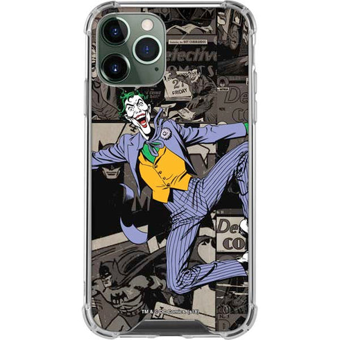DC Comics The Joker Vintage Action pose pattern iPhone 12 Pro Max Clear Case