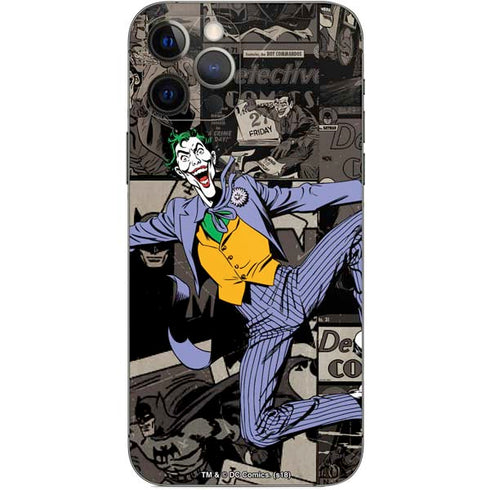 DC Comics The Joker Vintage Action pose pattern iPhone 12 Pro Skin