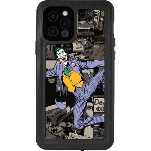 DC Comics The Joker Vintage Action pose pattern iPhone 12 Pro Waterproof Case
