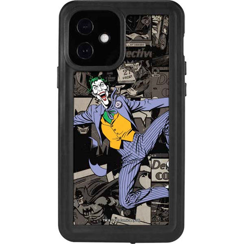 DC Comics The Joker Vintage Action pose pattern iPhone 12 Waterproof Case