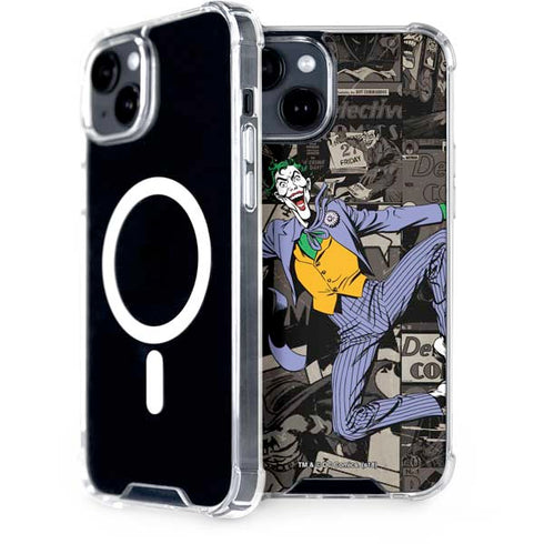 DC Comics The Joker Vintage Action pose pattern iPhone 13 MagSafe Case