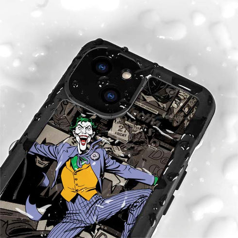 DC Comics The Joker Vintage Action pose pattern iPhone 13 Mini Waterproof Case