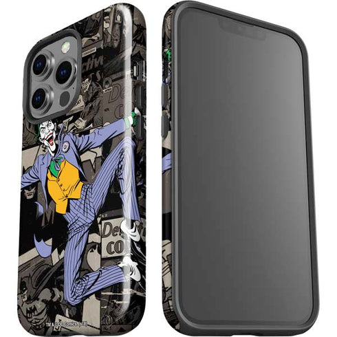 DC Comics The Joker Vintage Action pose pattern iPhone 13 Pro Impact Case