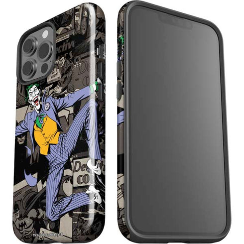 DC Comics The Joker Vintage Action pose pattern iPhone 13 Pro Max Impact Case