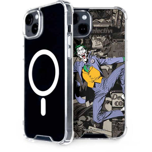 DC Comics The Joker Vintage Action pose pattern iPhone 14 MagSafe Case
