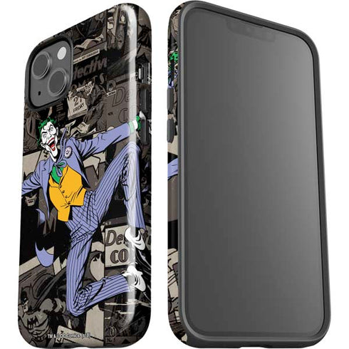 DC Comics The Joker Vintage Action pose pattern iPhone 15 Impact Case