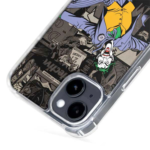 DC Comics The Joker Vintage Action pose pattern iPhone 15 Plus MagSafe Case