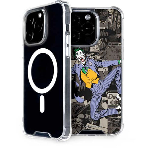DC Comics The Joker Vintage Action pose pattern iPhone 14 Pro MagSafe Case