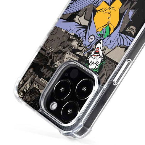 DC Comics The Joker Vintage Action pose pattern iPhone 14 Pro Max MagSafe Case