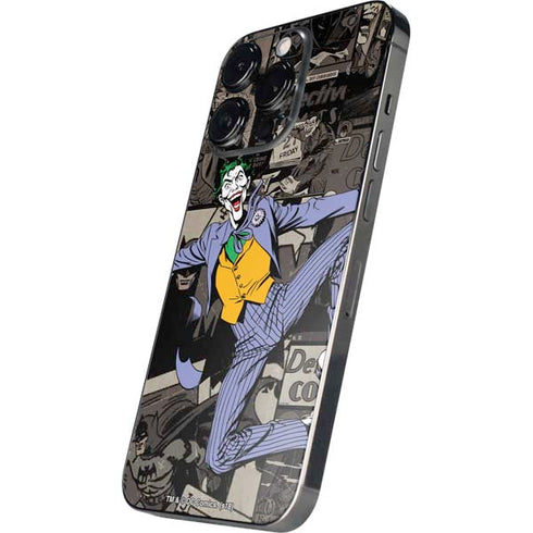 DC Comics The Joker Vintage Action pose pattern iPhone 14 Pro Skin