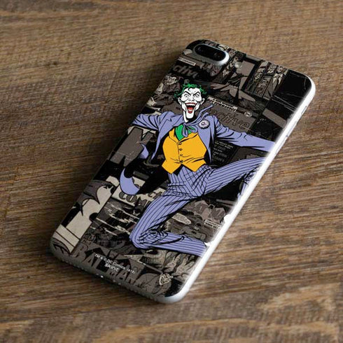 DC Comics The Joker Vintage Action pose pattern iPhone 7 Plus Skin