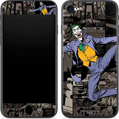 DC Comics The Joker Vintage Action pose pattern iPhone SE (2nd & 3rd Gen) Skin
